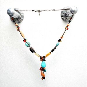 Natural Stone and Semi-Precious Stone 15 inch long Necklace